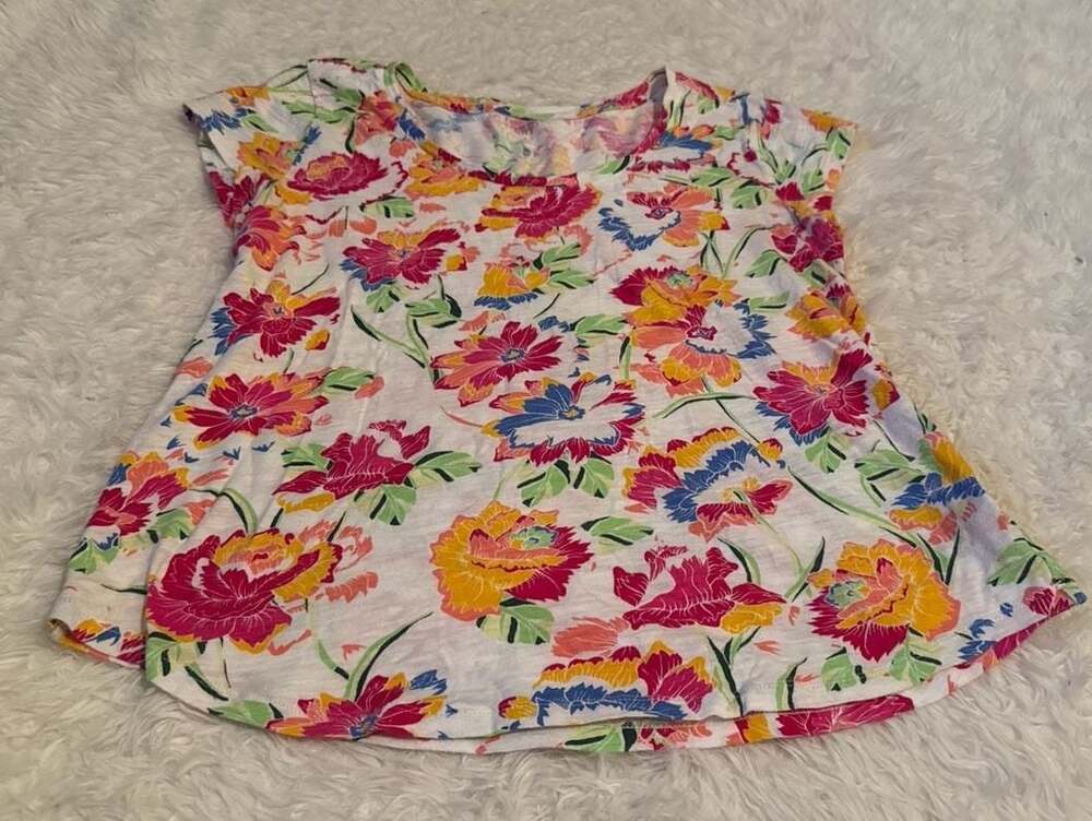 GAP Women's Medium Floral Print Short Sleeve Easy Tee